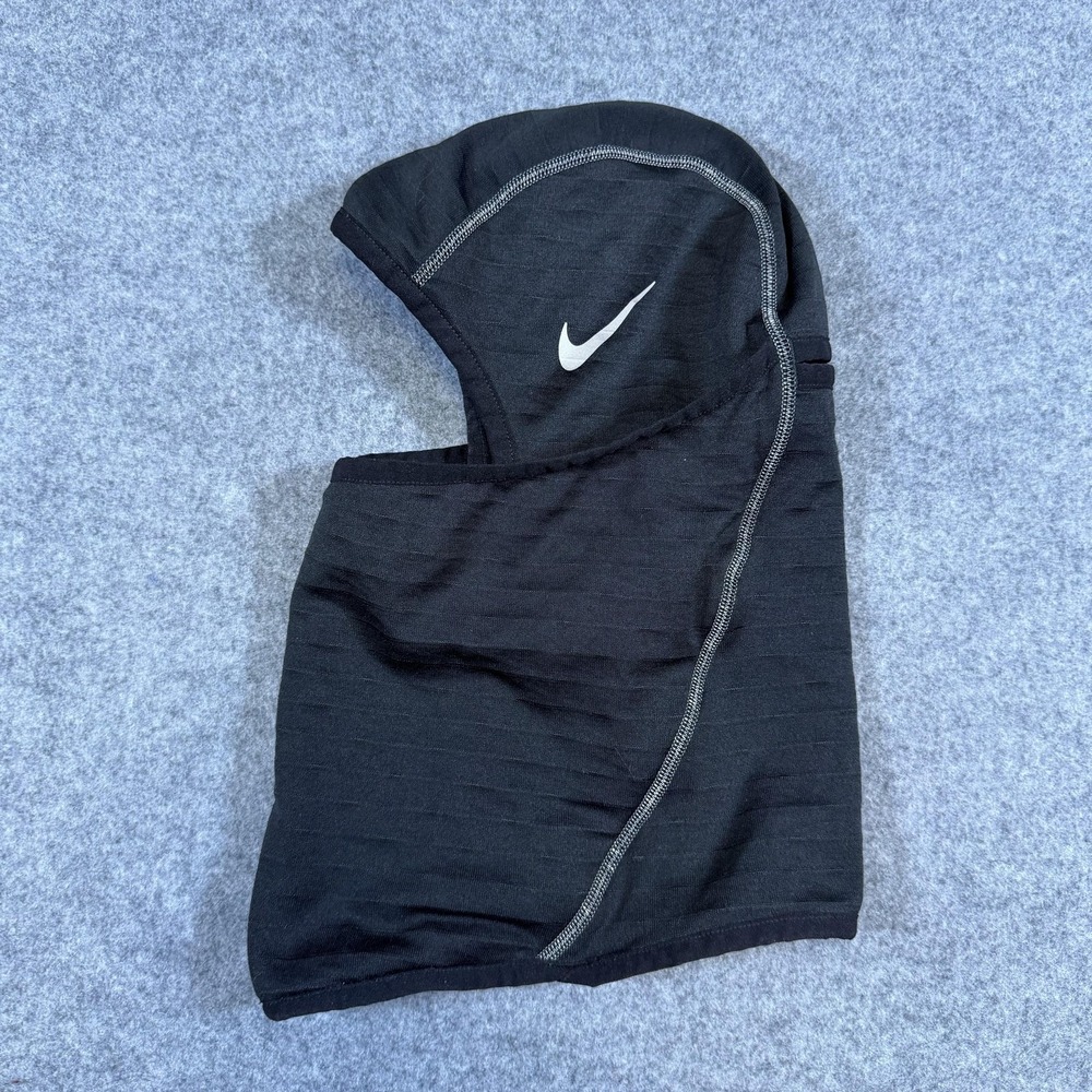 Nike Balaclava Mens One Size Black Stretch Knit Winter Face Mask Running Ski
